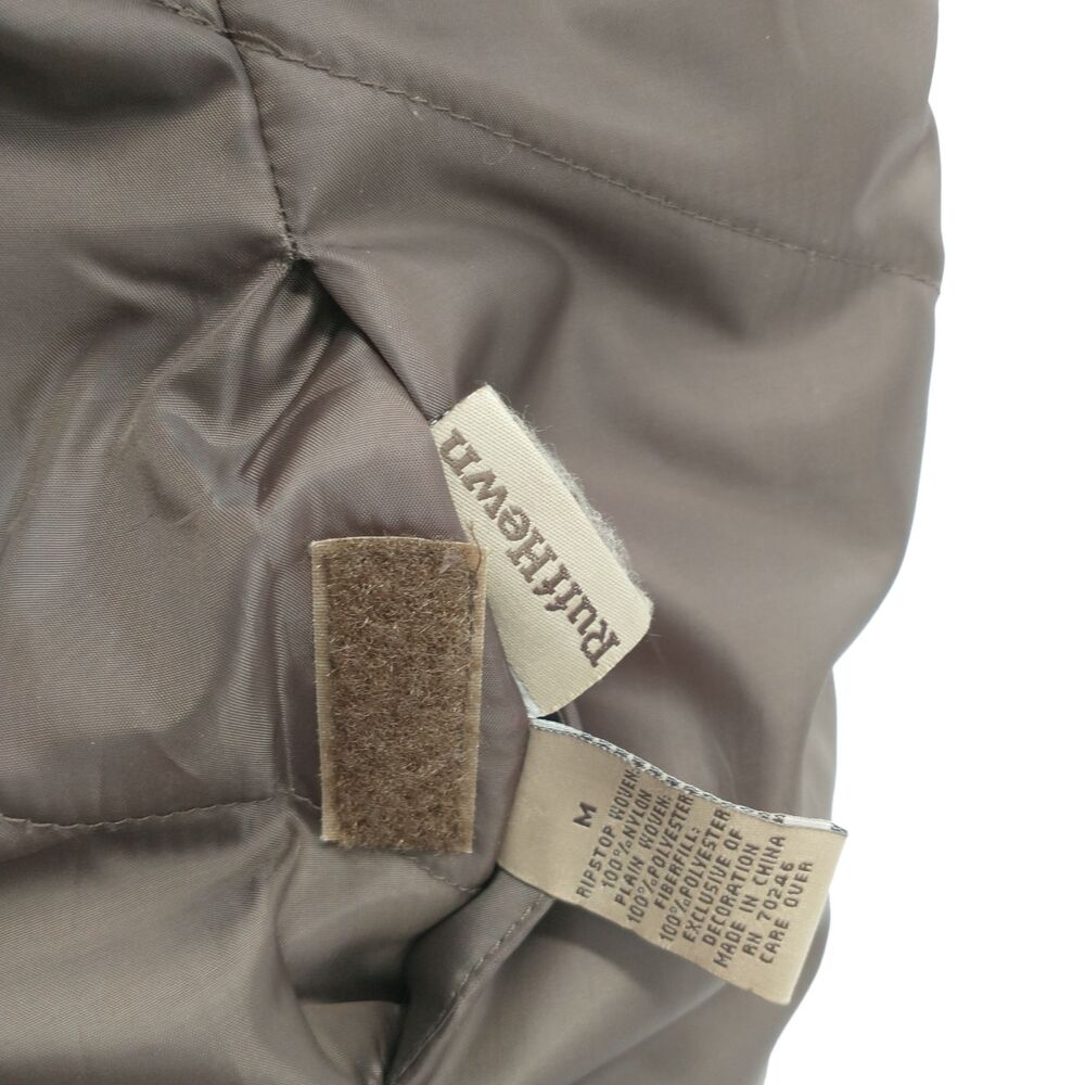 Ruff Hewn Reversible Quilted Zip Vest Red Brown Ripstop Drawstring Womens Medium - Picture 16 of 16